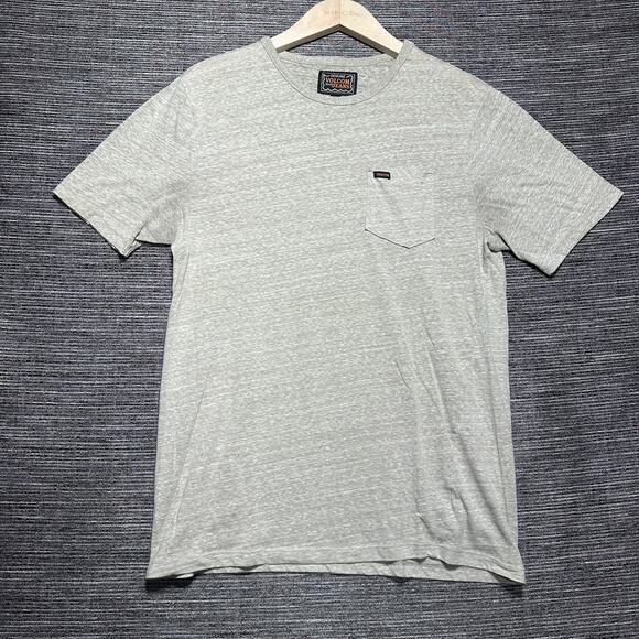 Volcom Jeans Shirt Men's M Green Short Sleeve Pocket - Picture 1 of 13